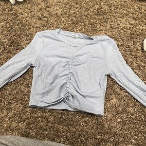 Garage scrunched blue top